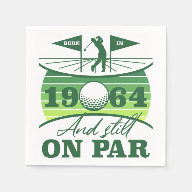 1964 60. Birthday Golf Spaß Serviette (Vorderseite)