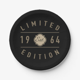1964 Limited Edition 60. Geburtstag Pappteller