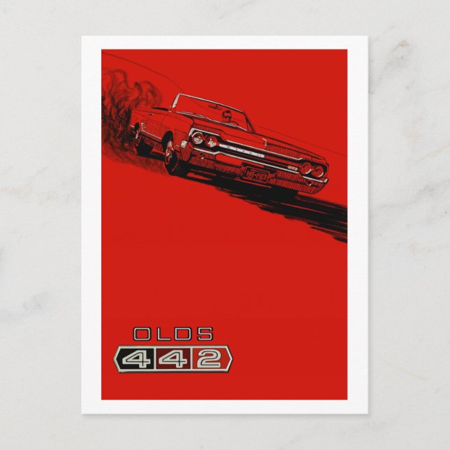 1964 Oldsmobile 442 Plakatwiedergabe Postkarte (Vorderseite)