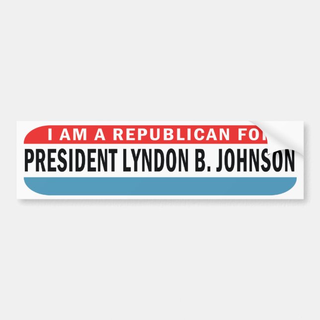 1964 Republikaner für Johnson LBJ Autoaufkleber (Vorne)