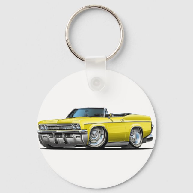 1965-66 Impala-Gelbe Konvertible Schlüsselanhänger (Vorderseite)