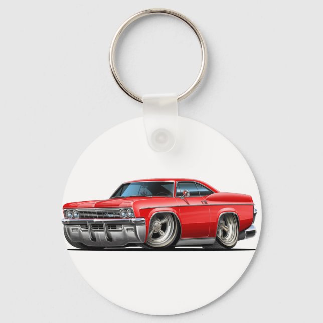 1965-66 Impala Red Car Schlüsselanhänger (Vorderseite)