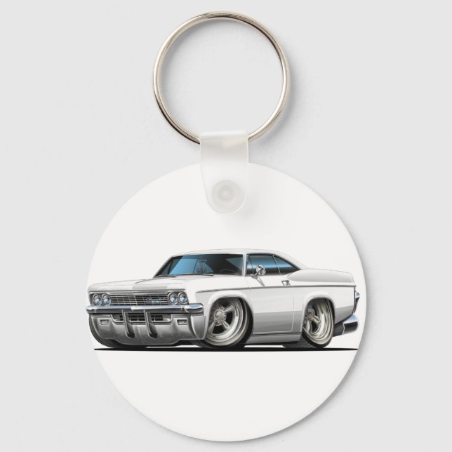 1965-66 Impala White Car Schlüsselanhänger (Vorderseite)