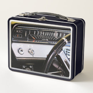 1965 Armaturenbrett eines klassischen Autos Metall Brotdose