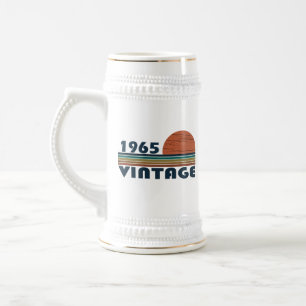 1965 geboren elegantes Vintage-Geburtstagsgeschenk Bierglas