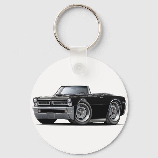 1965 GTO Black Convertible Schlüsselanhänger (Vorderseite)