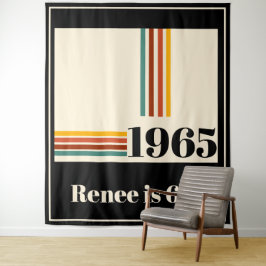 1965 Retro Stripe Vintage Poster 60. Geburtstag Wandteppich