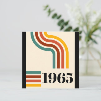 1965 Retro Stripe Vintage Poster Einladung