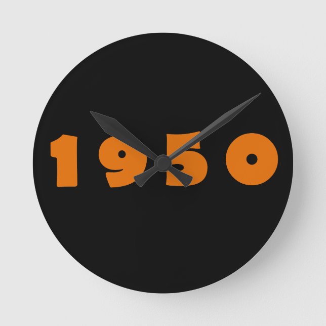 1965 Vintag Runde Wanduhr (Vorderseite)