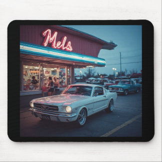 1965 Wimbledon White Ford Mustang Fastback 2+2 Mousepad