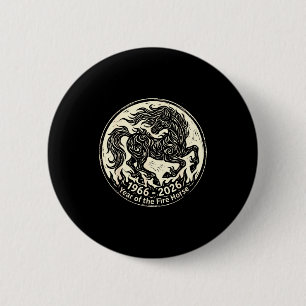 1966 2026 Jahr des Feuerpferdes chinesischer Stern Button