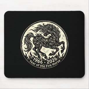 1966 2026 Jahr des Feuerpferds chinesischer Sternz Mousepad