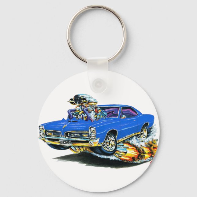 1966-67 GTO Blue Car Schlüsselanhänger (Vorderseite)