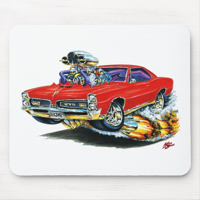 1966-67 GTO Rot-Auto Mousepad (Vorne)
