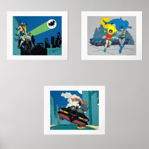 1966 Batman und Robin Cartoon Bilderwand Sets