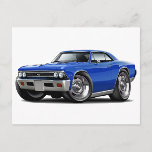 1966 Chevelle Blue Car Postkarte
