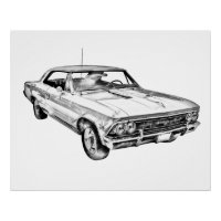 1966 Chevy Chevelle SS 396 Illustration