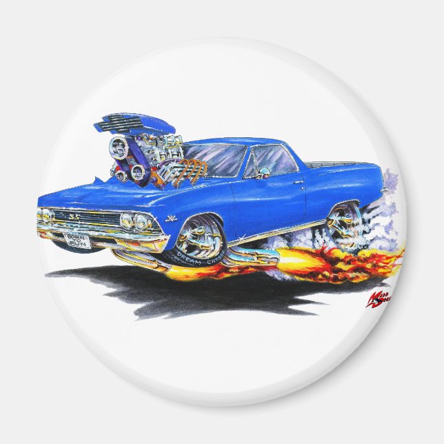 1966 El Camino Blue Truck Magnet (Vorne)