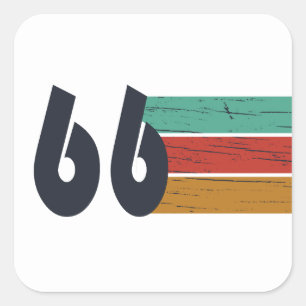 1966 Geboren zum 60. Geburtstag Quadratischer Aufkleber