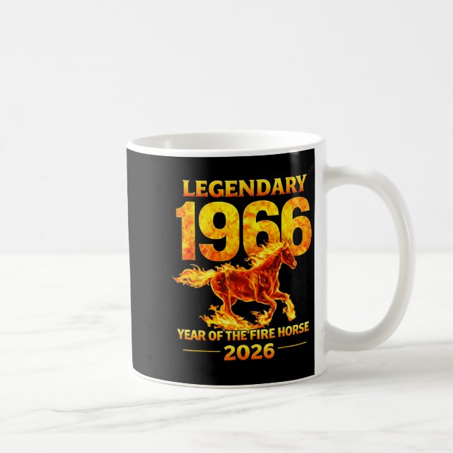 1966 Jahr Feuerpferd 60. Design Kaffeetasse (Rechts)