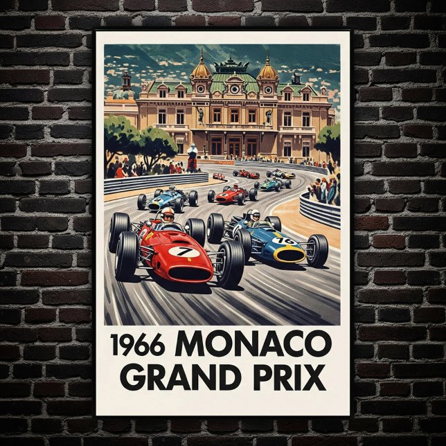 1966 Monaco Grand Prix Vintag Wall Poster (Von Creator hochgeladen)