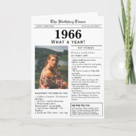 1966 Newspaper Birthday card Karte