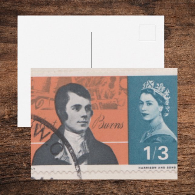 1966 Robert-Burns-Briefmarke | Antique Literary Postkarte (G.P.O. Commemorative Cover Robert Burns 1759-1796 Vintage Royal Mail Postage Stamp. Poetcore)