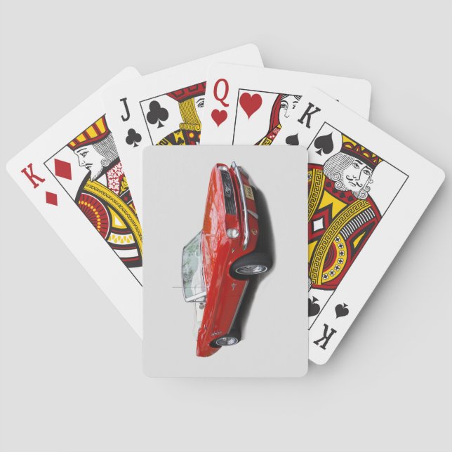 1966 Rote konvertible Spielkarten (Rückseite)