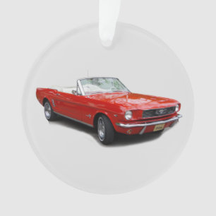 1966 roter Konvertible Acrylschmuck Ornament