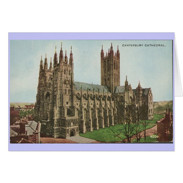 1966 Vintage Postkarten-Canterbury-Kathedrale (Vorderseite (Horizontal))