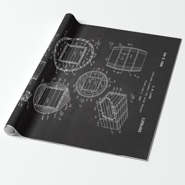 1966 Whiskey Container Geschenkpapier (Ungerollt)