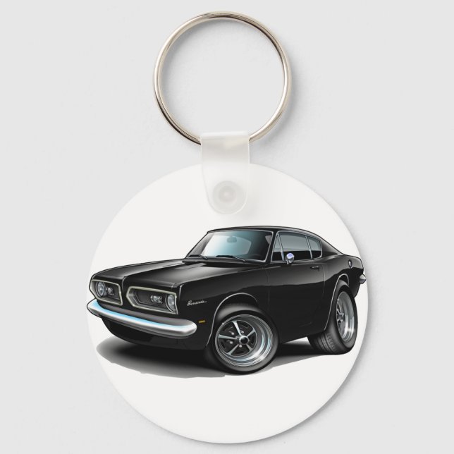 1967-69 Barracuda Black Car Schlüsselanhänger (Vorderseite)