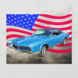 1967 Buick Riviera Muscle Car und amerikanische Fl Postkarte