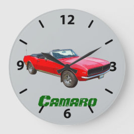 1967 Cabrio Camaro Muscle Car Große Wanduhr