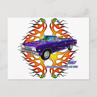 1967 Chevy Chevelle von Fraktal T-Shirts(TM) Postkarte