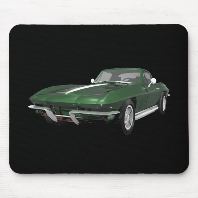 1967 Corvette Sports Car: Green Finish: Mousepad (Vorne)