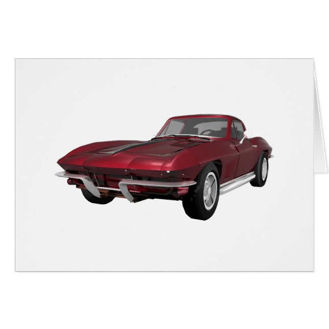 1967 Corvette: Sportwagen: Candy Apple Finish: (Vorderseite (Horizontal))