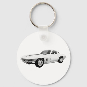 1967 Corvette Sportwagen: Weißes Finish: Schlüsselanhänger