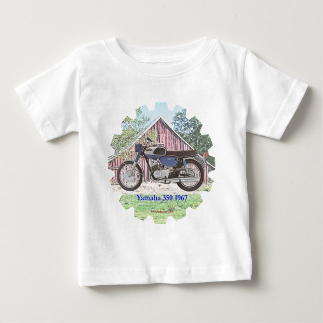 1967 Klassiker-Motorrad Yamaha Baby T-shirt (Vorderseite)
