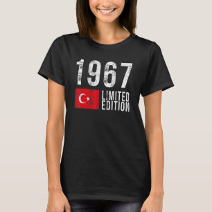 1967 limitierte Auflage Truthahn mit Flagge Geburt T-Shirt