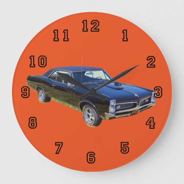 1967 Pontiac GTO Muscle Car Große Wanduhr (Vorderseite)