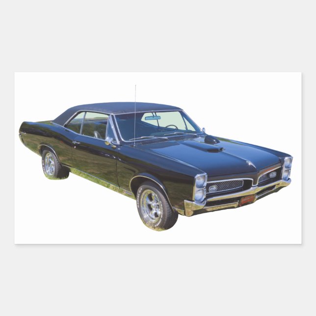 1967 Pontiac GTO Muscle Car Rechteckiger Aufkleber (Vorderseite)