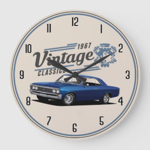 1967 Vintag Chevelle Classic Car Large Clock Große Wanduhr