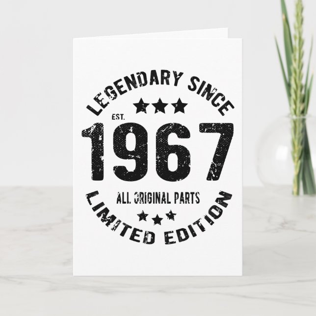 1967 Vintager Geburtstag Karte (Vorderseite)