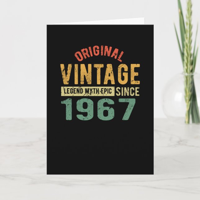 1967 Vintager Geburtstag Karte (Vorderseite)