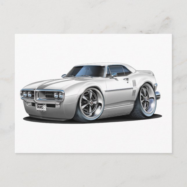 1967 Weißwagen von Firebird Postkarte (Vorderseite)