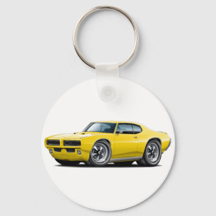 1968-69 GTO gelbes Auto Schlüsselanhänger