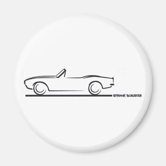 1968 Camaro Convertible BLK Magnet (Vorne)