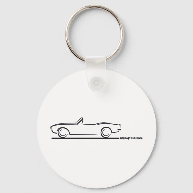 1968 Camaro Convertible BLK Schlüsselanhänger (Vorderseite)