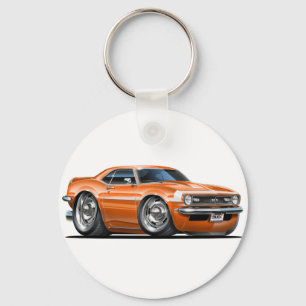 1968 Camaro Orange-White Car Schlüsselanhänger